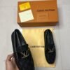 Louis Vuitton Leather Luxury Loafer Black L015