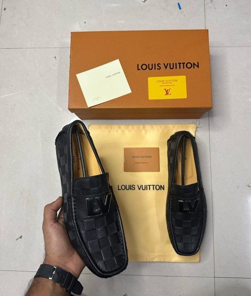 Louis Vuitton Leather Premium Loafer Black L11