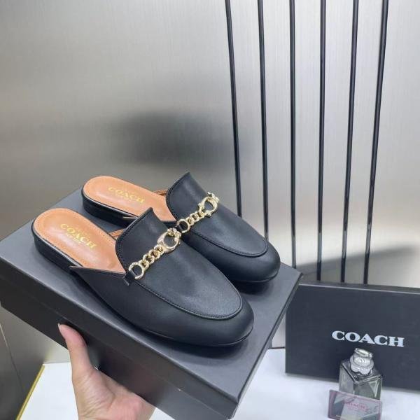 Coach_Samie_Mule_Black_Loafers_For_Woman_With_OG_Box_&_Carry_Bag_886-28