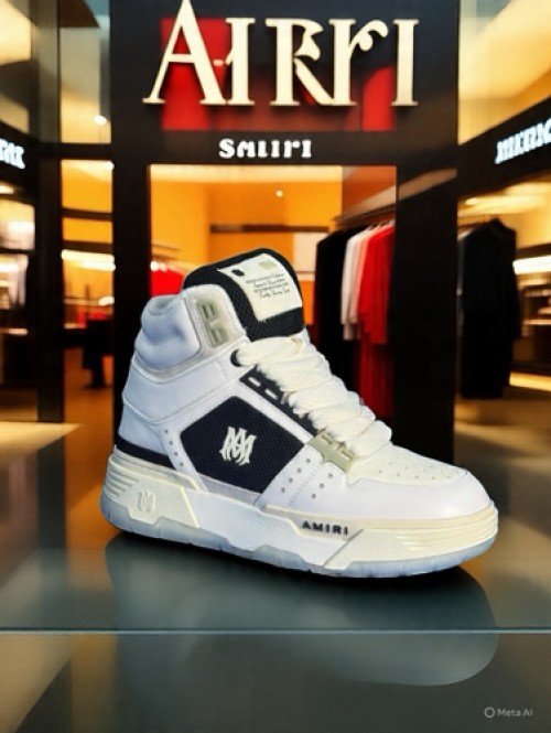 AMIR.I MA 1 BLACK WHITE HIGH TOP SNEAKER PREMIUM