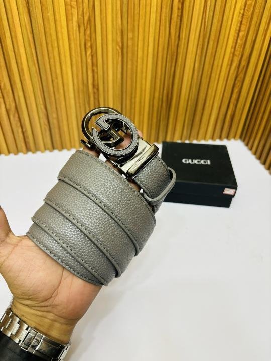 191 GUCC_I GREY PREMIUM QUALITY AUTOMATIC LOCK BELT