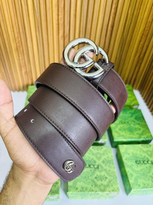171 GUCC_I SILVER BROWN PREMIUM QUALITY BELT