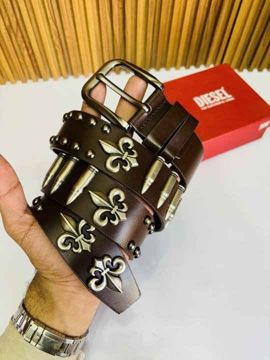 12 DIESE_L BROWN FULL RIBBIT PREMIUM QUALITY BELT WITH BOX