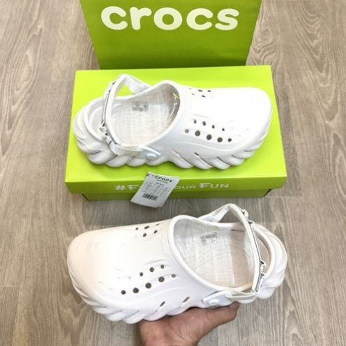 Crocs Echo Super Soft Premium All White Clogs
