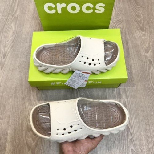Crocs Echo Super Soft Premium Beige Brown Slides