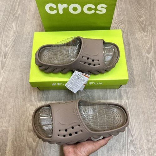 Crocs Echo Super Soft Premium Brown Slides