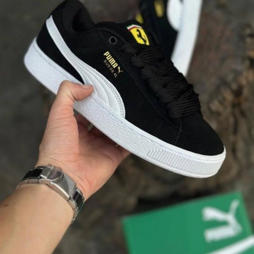 Pum_a Ferrari Suede XL Black White