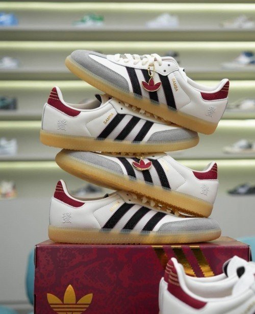 Adidass Samba Og Cloud White Core Black Active Maroon