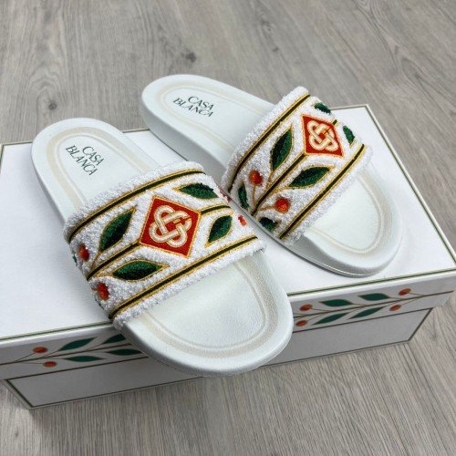 CASABLANCA LAUREL SLIDES WHITE