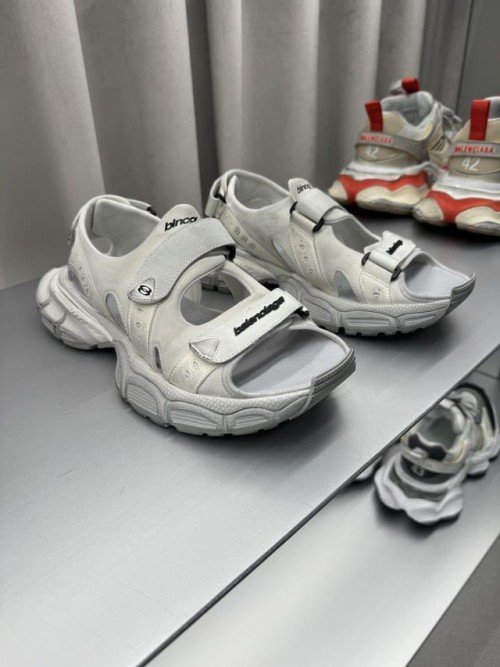 Balenciaga 3XL Logo Premium Sandal White