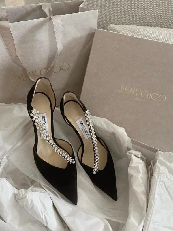 Jimmy_Choo_Stevie_100_Black_Suede_Leather_Heels_For_Women_With_Original_Box_And_Carry_Bag