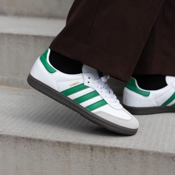 Adida.s Samba White Green Men Leather Quality
