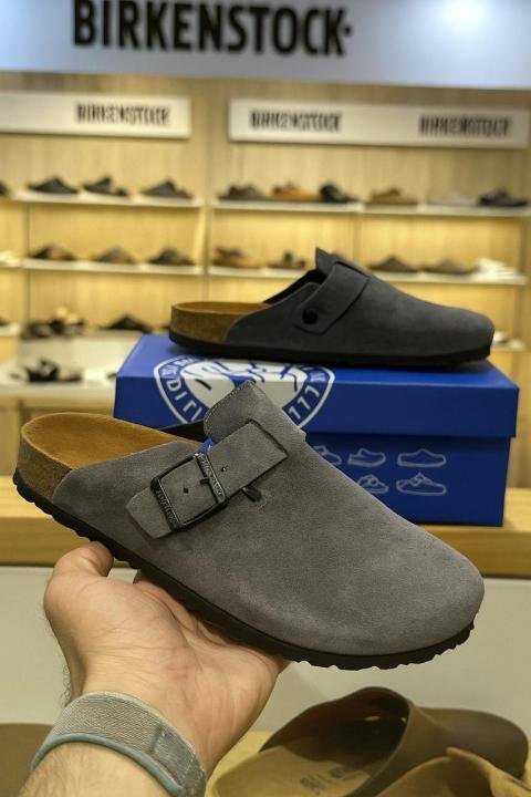 Birkenstock Boston GREY SUEDE 1909