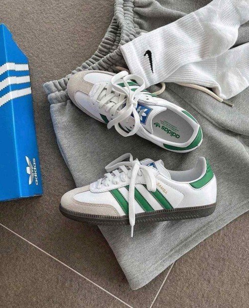 Adidass SAMBA WHITE GREEN 461