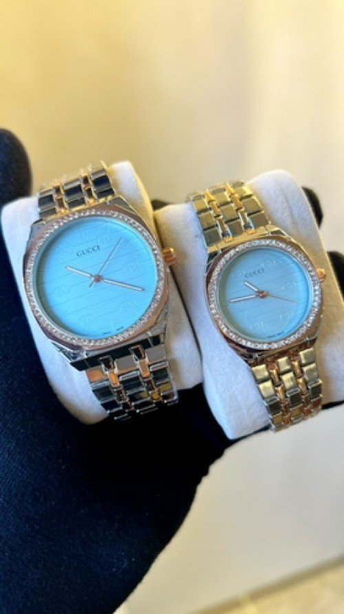 Gucci diamond couple watch