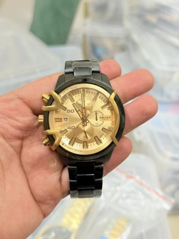 Diese_l griffed quartz stainless steel chronograph watch dz4573)