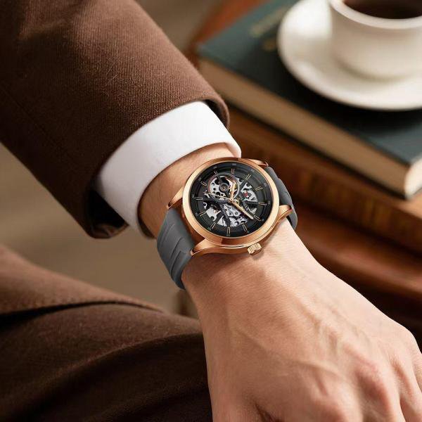 Tommy_Hilfiger Automatic Skeleton Silicon - J839