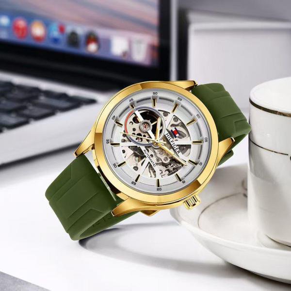 Tommy_Hilfiger Automatic Skeleton Silicon - J1111