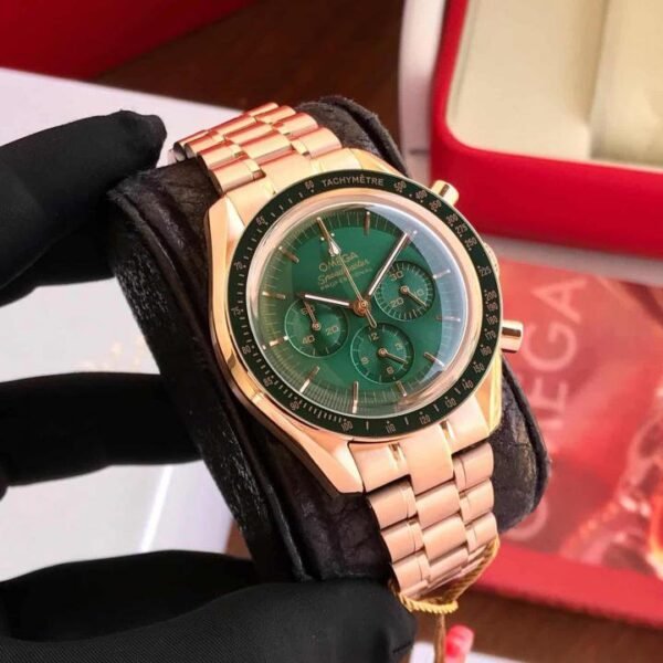 Omega Speedmaster Professional Rose Gold Green Original Size 42mm