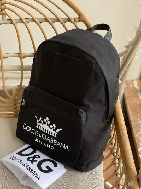 Dolce_&_Gabbana_Nylon_Black_Red_CrossUnisex_Backpack_With_Dust_Bag_DG922_Black_Black