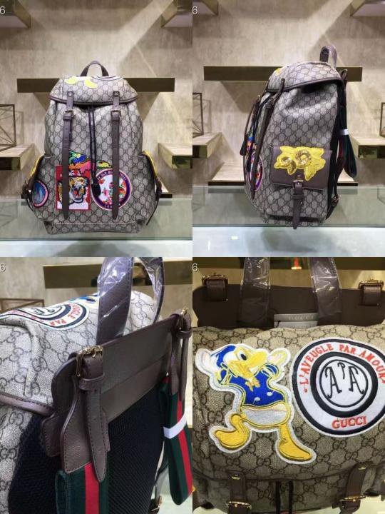 Gucci_GG_Supreme_Donald_Duck_Premium_Quality_Backpack_With_Dust_Bag_G460029_Brown