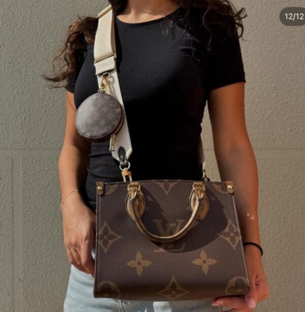 LOUIS VUITTO.N DUAL TONE LEATHER PREMIUM HANDBAG WITH OG BOX PACKING