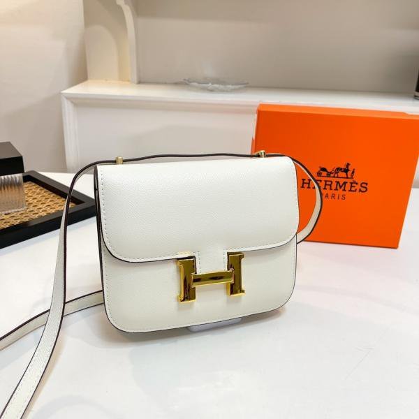HERMES WHITE PREMIUM LEATHER WITH OG BOX