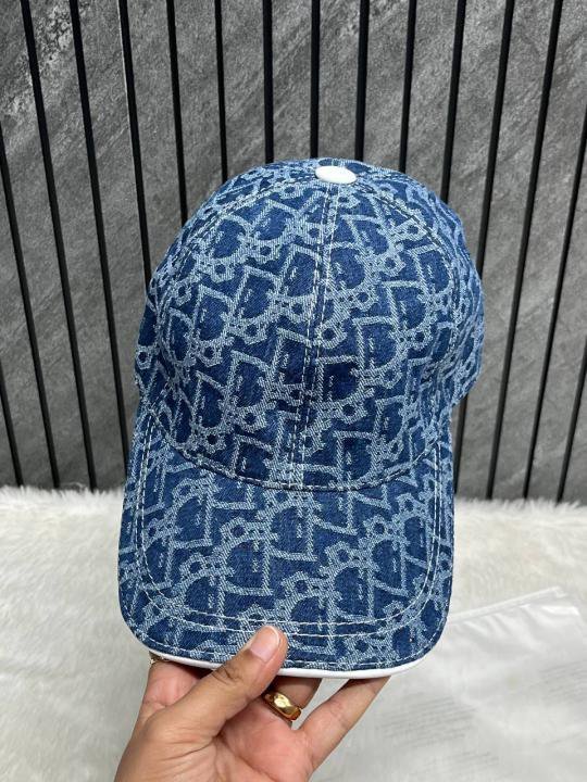 Christian_Dior_All_Denim_Monogram_Premium_Unisex_Cap_With_Brand_Polly_Bag