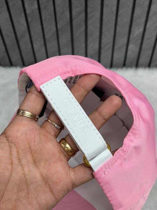 Prada_Re_Edition_Pink_Nylon_Front_Logo_Premium_Unisex_Cap_With_Safety_Box