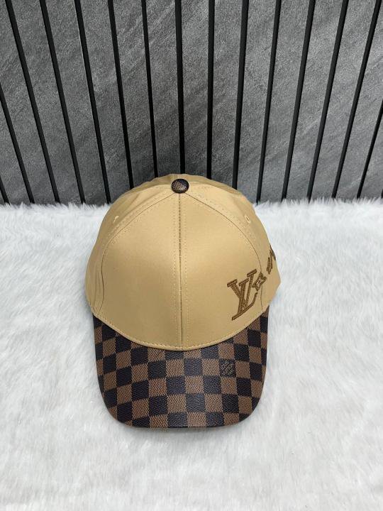 Louis_Vuitton_Signature_Lovers_Side_Logo_Apricot_Premium_Unisex_Cap_With_Safety_Box