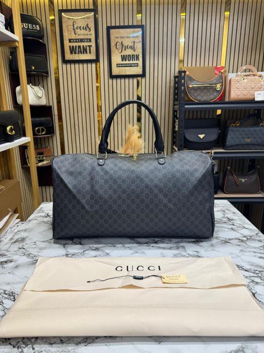 Gucc_i GG Supreme Premium Quality Printed Duffle With Dust Bag