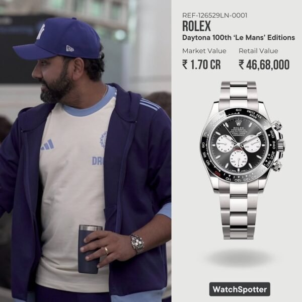 ROLEX DAYTONA SILVER BLACK DAIL