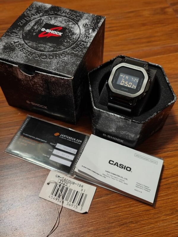 Casio G Shock Metal Body Full Black Gms Digital