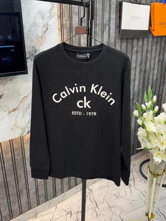Calvin.Klein Imported Front Embossed Very Premium Full Sleeves Tshirt