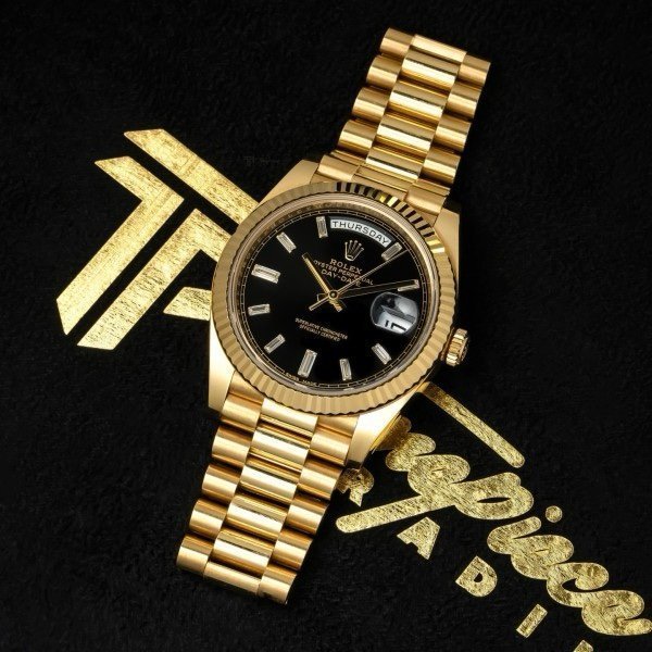 Rolex Datejust Gold Black Metal Watch