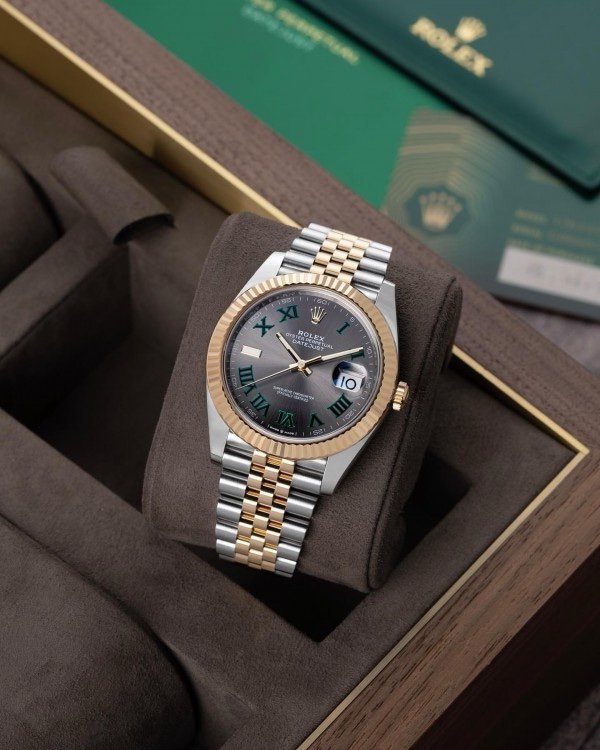 Rolex Datejust Dualtone Grey Dial Metal Watch