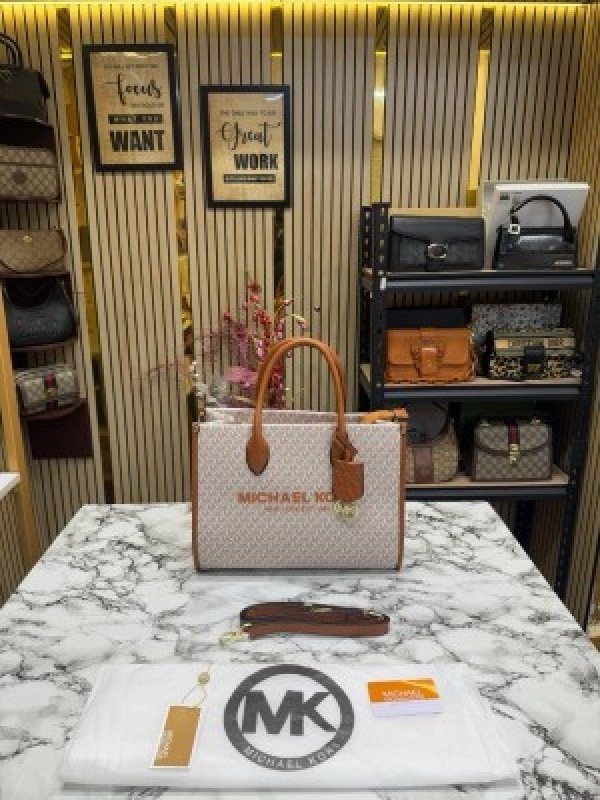 Michael Kors Mirella Tote Bag With Dust Bag Including Card 22320 Beige Brown