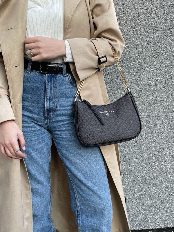 Michael Kors MK Jet Set Charm Shoulder Bag With OG Box & Dust Bag (Black - 615)(BSB)