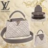 Louis Vuitton LV Capucines M46042 Premium Quality Leather Bag With OG Box & Dust Bag & Extra Shoulder Strap (White - 300)(BSB)