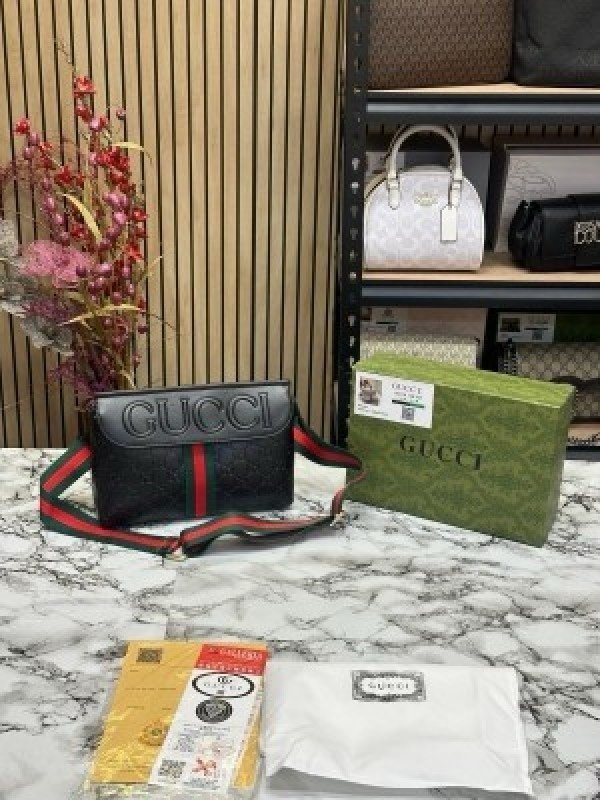 GUCC I NOIR HANDBAG WITH OG BOX AND DUST BAG PREMIUM QUALITY (BLACK)(MT)