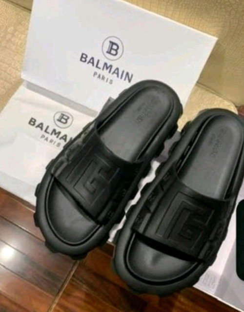 BALMAI N EMBOSSED SLIDE OG BOX BLACK