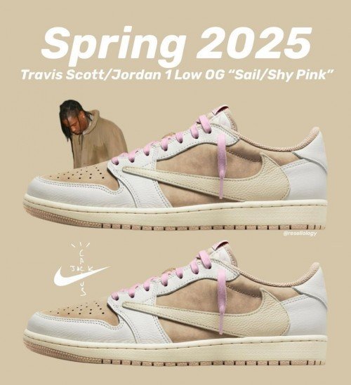 Travis Scott X Air Jordan 1 Sail 2025