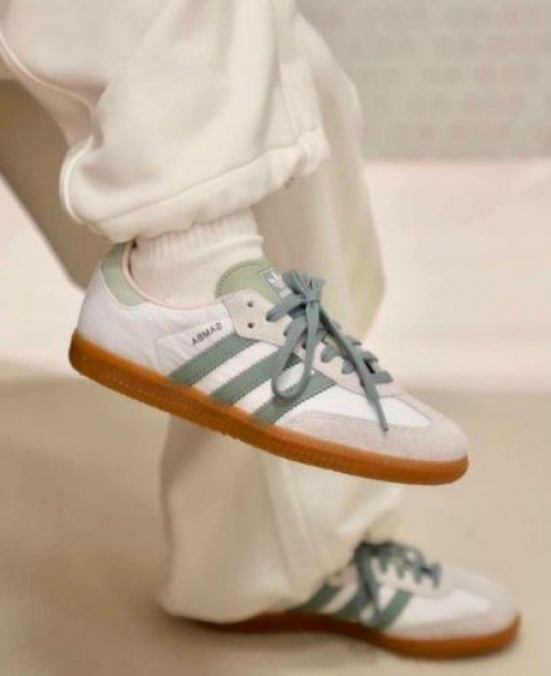 Adida_s Samba Silver Green Putty women s