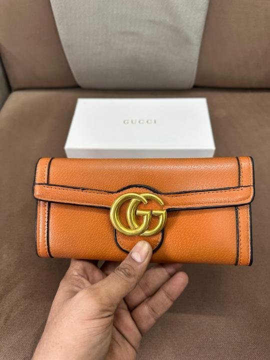 Gucci_Flap_Long_Wallet_For_Women_With_Orignal_Box_Brown_1