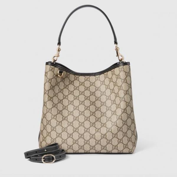 Gucc_i GG Emblem medium bucket bag with box 501