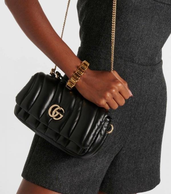 Gucc_i GG Milano Mini leather tote bag with Red magnetic box 418