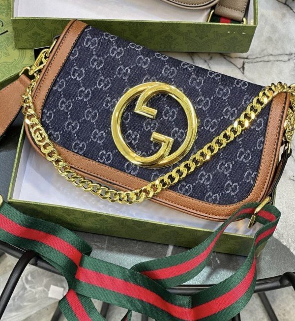 Gucc_I Blondie hand bag With folding box 287