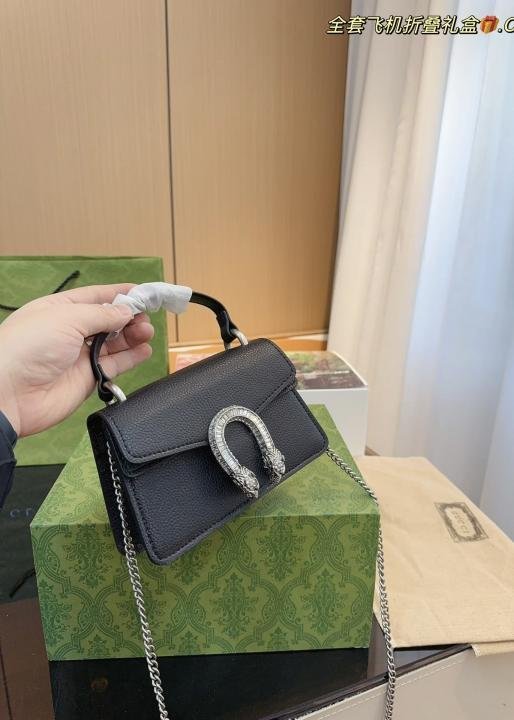 GUCC.I DIONYSUS BLACK TOP HANDLE BAG PREMIUM WITH OG BOX