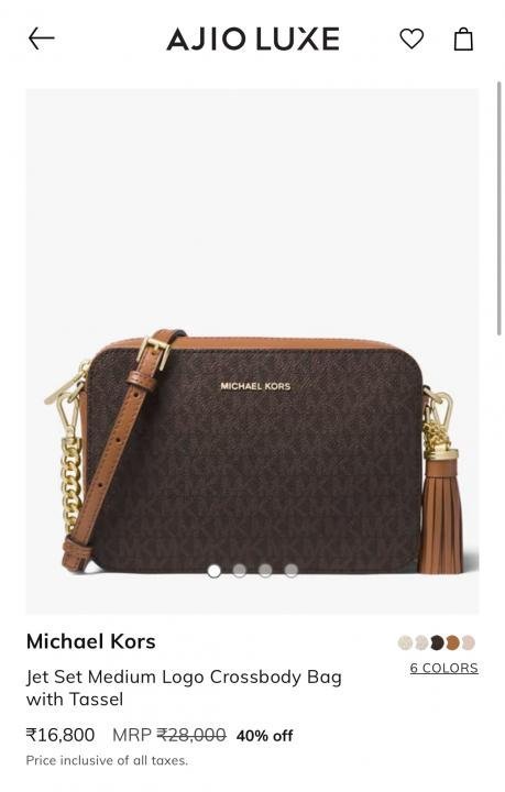 Michael_kors jet set logo crossbody bag with tossel With box 543