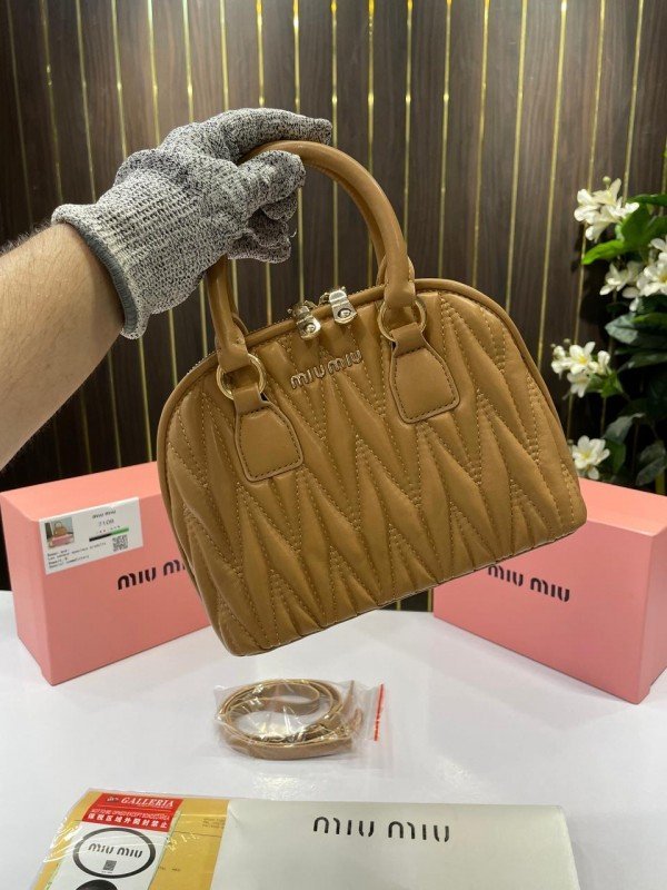 Miu miu alma satchel bag with og box and bill